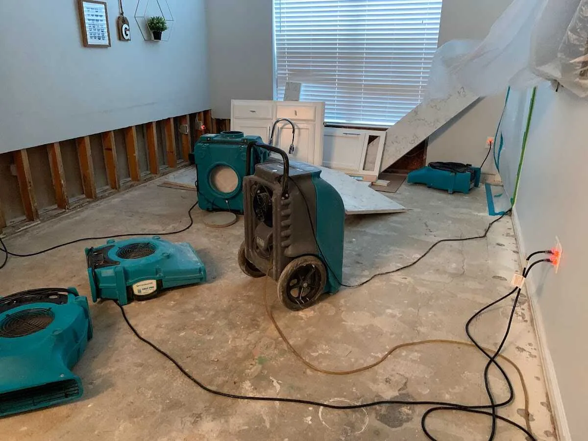 Dehumidifier in flood-cut room for Water Extraction & Removal in Florence